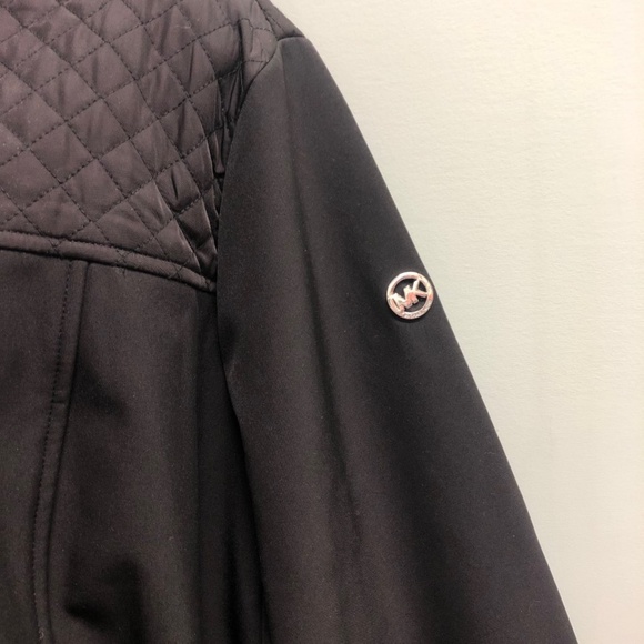 Michael Kors | Women's Belted Rain Jacket | Black | Size XLarge - Picture 4 of 6